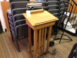 Church Pulpit With Reading Light