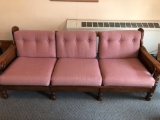 (3) Wood Framed Sofas