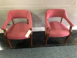 Pair Of Nail Head Trim Arm Chairs