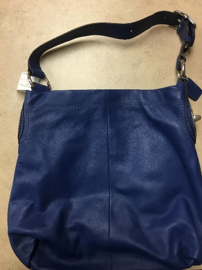 Blue Leather Coach purse