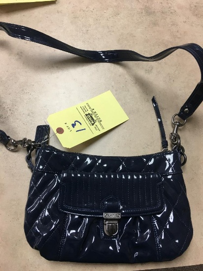 Blue Gloss Coach purse