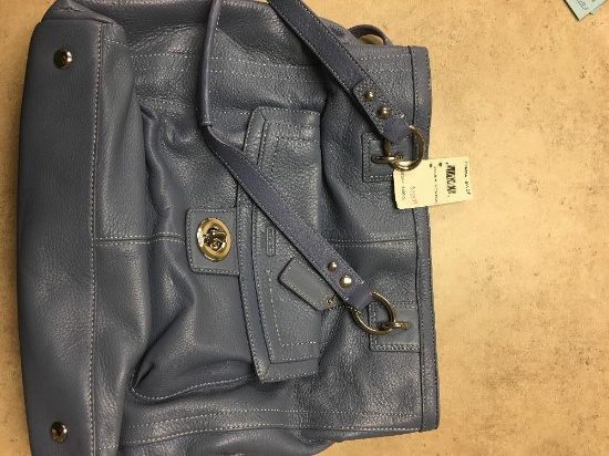 Light Blue leather Coach purse