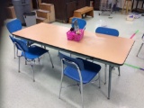(7) Student Tables, Approx (30) Student Chairs & Rolling Teachers Desk