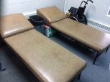 (2) Medical Beds, Table & File Cabinet