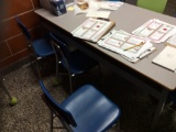 Table w/ Approx. 9 Student Chairs & Student Desk