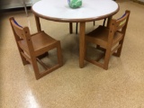 Table w/ 2 Chairs & Metal Desk w/ 2 Chairs