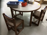 Round Table w/ 4 Chairs, Table & (2) Waiting Room Chairs