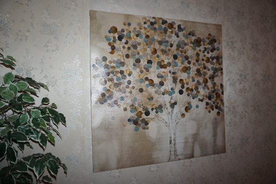(5) Artificial Trees - Tree Painting on Canvas