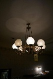 Brass Colored Chandelier w/ 8 Lights