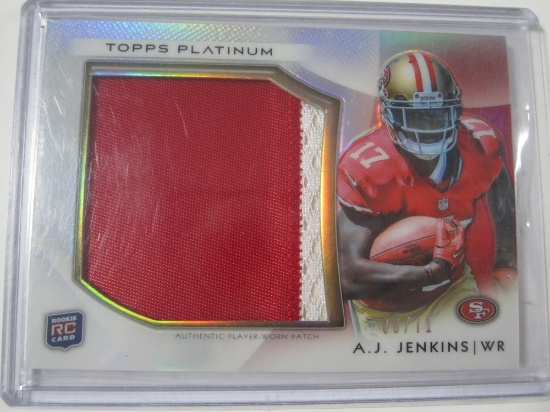 AJ Jenkins San Francisco 49ers Game Used Worn Jersey Card SP