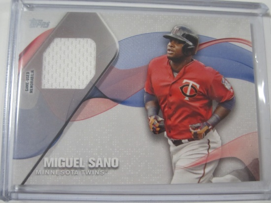 Miguel Sano Minnesota Twins Game Used Worn Jersey Card SP