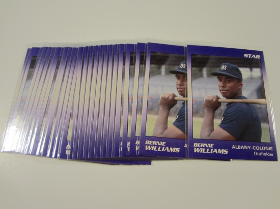 1990 star bernie williams yankees rookie 25 card lot