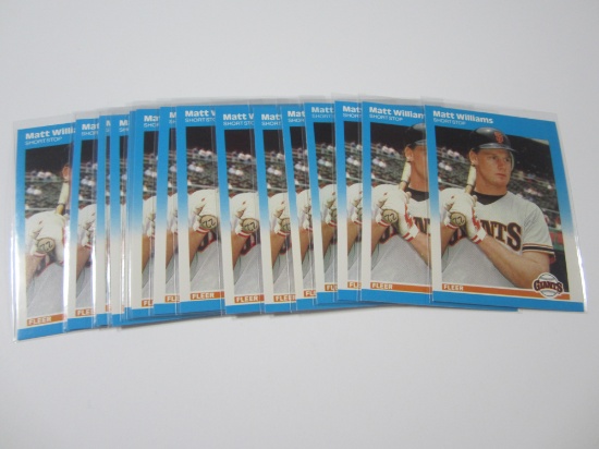 1987 FLEER UPDATE MATT WILLIAMS ROOKIE 15 CARD LOT RC