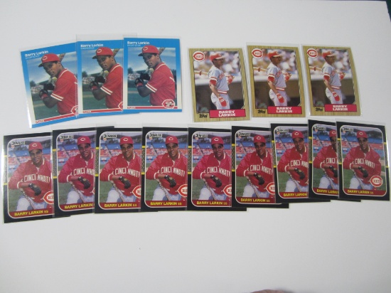 BARRY LARKIN REDS 15 CARD ROOKIE LOT RC