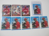 BARRY LARKIN REDS 9 CARD ROOKIE CARD LOT RC