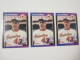 CURT SCHILLING 3 CARD ROOKIE LOT RC