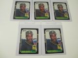 1987 DONRUSS BARRY BONDS 5 CARD ROOKIE LOT RC