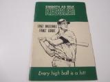 1962 BASEBALL FANS GUIDE BALL IS A HIT KESSLER