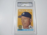 MICKEY MANTLE 1958 TOPPS REPRINT 1996 TOPPS GEM MINT 10 GRADED