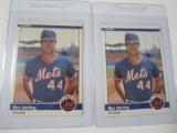 1984 FLEER UPDATE RON DARLING METS ROOKIE 2 CARD LOT RC