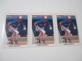 1990 LEAF LARRY WALKER 3 CARD ROOKIE CARD LOT RC
