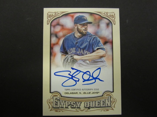 2014 TOPPS BASEBALL STEVE DELABAR SIGNED AUTOGRAPHED CARD