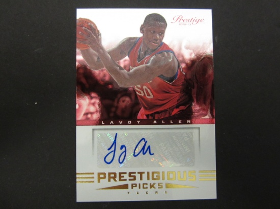 2012 PANINI BASKETBALL LAVOY ALLEN SIGNED AUTOGRAPHED CARD