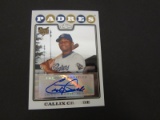 2008 TOPPS BASEBALL CALLIX CRABBE SIGNED AUTOGRAPHED CARD