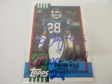 EVERSON WALLS GIANTS SIGNED AUTOGRAPHED CARD COA