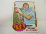 1976 topps BILL MUNSON LIONS SIGNED AUTOGRAPHED CARD COA