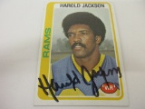 1978 topps HAROLD JACKSON PATRIOTS SIGNED AUTOGRAPHED CARD COA