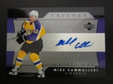 2005 UPPERDECK HOCKEY MIKE CAMMALLERI SIGNED AUTOGRAPHED CARD