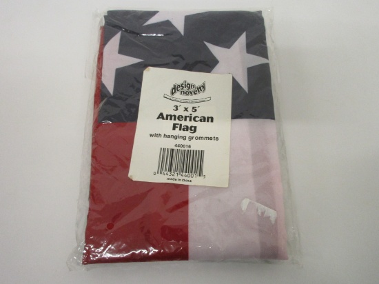 American Flag 3'x5' sealed with hanging grommets Design Discovery