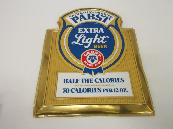 Pabst Extra Light Beer Naturally Brewed plastic beer sign
