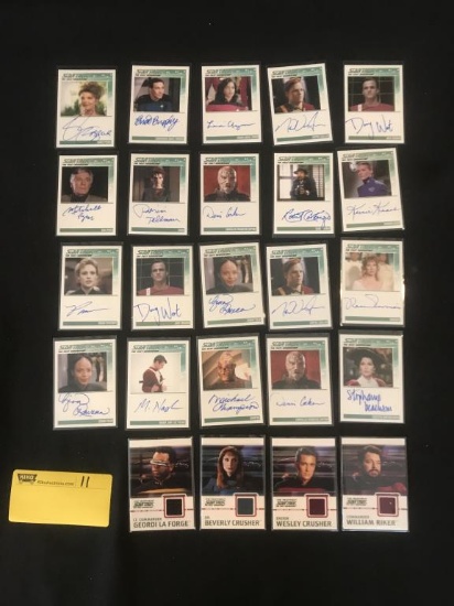 Star Trek The Next Generation, 20 Autographed Cards