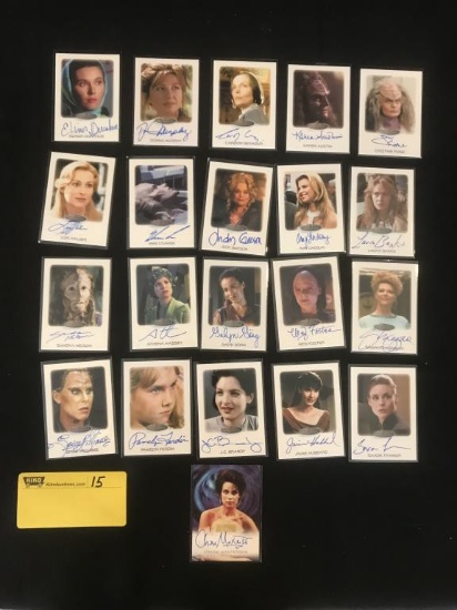 The Women Of Star Trek, 20 Autographed Cards