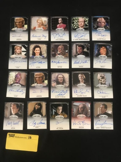Star Trek Alien Series, 20 Autographed Cards