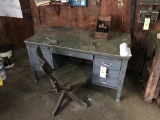 Metal Desk, Chair