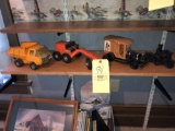 Early Tonka Toys, Cast Iron Mail Truck, Cast Iron Motorcyclist