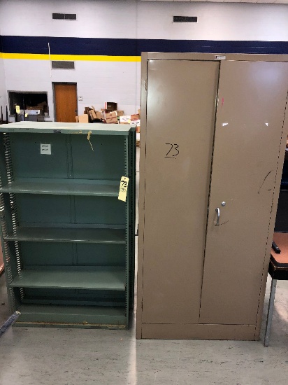(3) metal cabinets