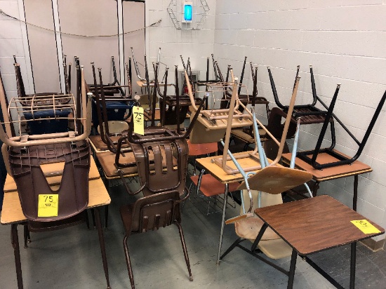 (25) assorted desk/chair combos