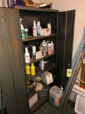 Metal cabinet, contents