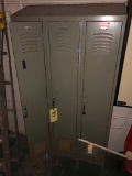 Section of (3) metal lockers