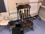 Rocking chair, coat rack, misc.