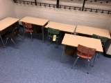 (5) youth desks with chairs