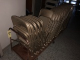 (41) folding chairs with cart