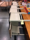 (5) metal Formica top computer desks