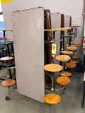 (3) fold up lunch tables