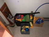 Misc. gym items, golf clubs, jump ropes