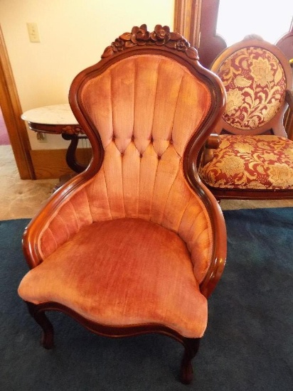 Rose Carved Victorian Chair